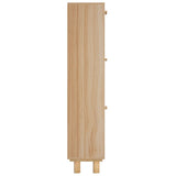 Schoenenkast 52x25x115cm bewerkt hout & natuurlijk rattan bruin - AllerleiShop