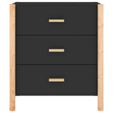 Dressoir 62x38x70 cm bewerkt hout zwart - AllerleiShop