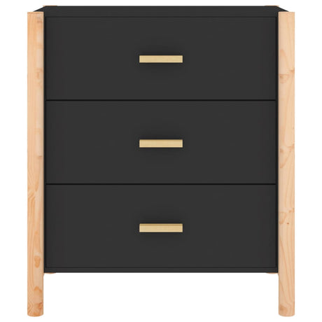 Dressoir 62x38x70 cm bewerkt hout zwart - AllerleiShop