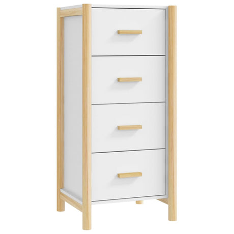 Hoge kast 42x38x90 cm bewerkt hout wit - AllerleiShop