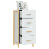 Hoge kast 42x38x90 cm bewerkt hout wit - AllerleiShop