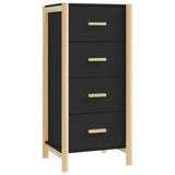 Hoge kast 42x38x90 cm bewerkt hout zwart - AllerleiShop