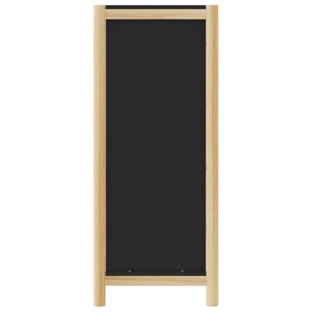 Hoge kast 42x38x90 cm bewerkt hout zwart - AllerleiShop