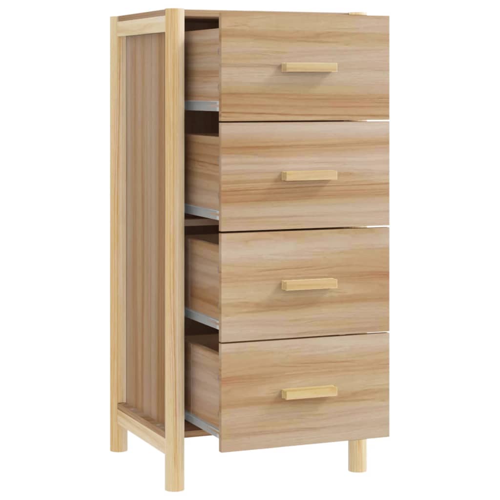 Hoge kast 42x38x90 cm bewerkt hout - AllerleiShop