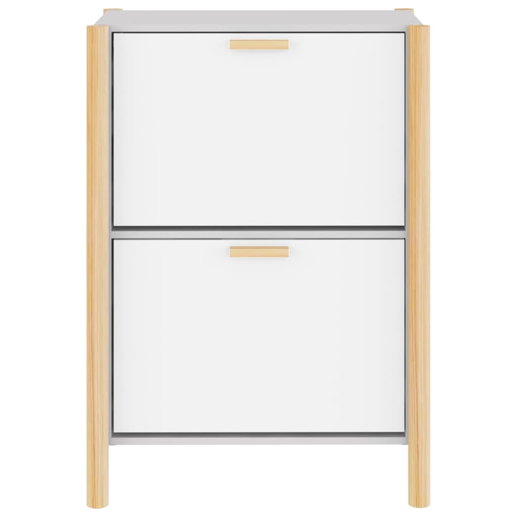 Schoenenkast 57,5x33x80 cm bewerkt hout wit - AllerleiShop