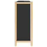 Schoenenkast 57,5x33x80 cm bewerkt hout zwart - AllerleiShop