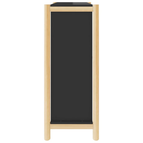 Schoenenkast 57,5x33x80 cm bewerkt hout zwart - AllerleiShop