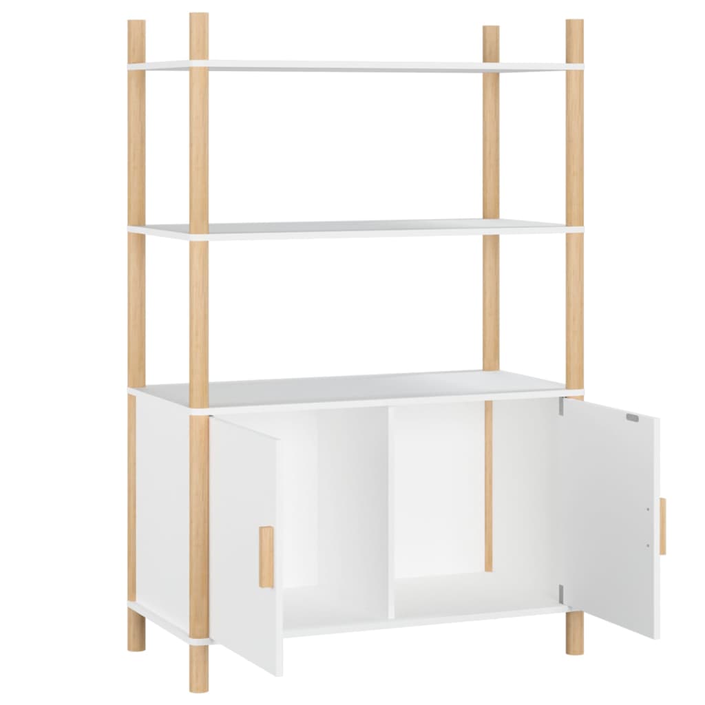 Hoge kast 80x40x121 cm bewerkt hout wit - AllerleiShop