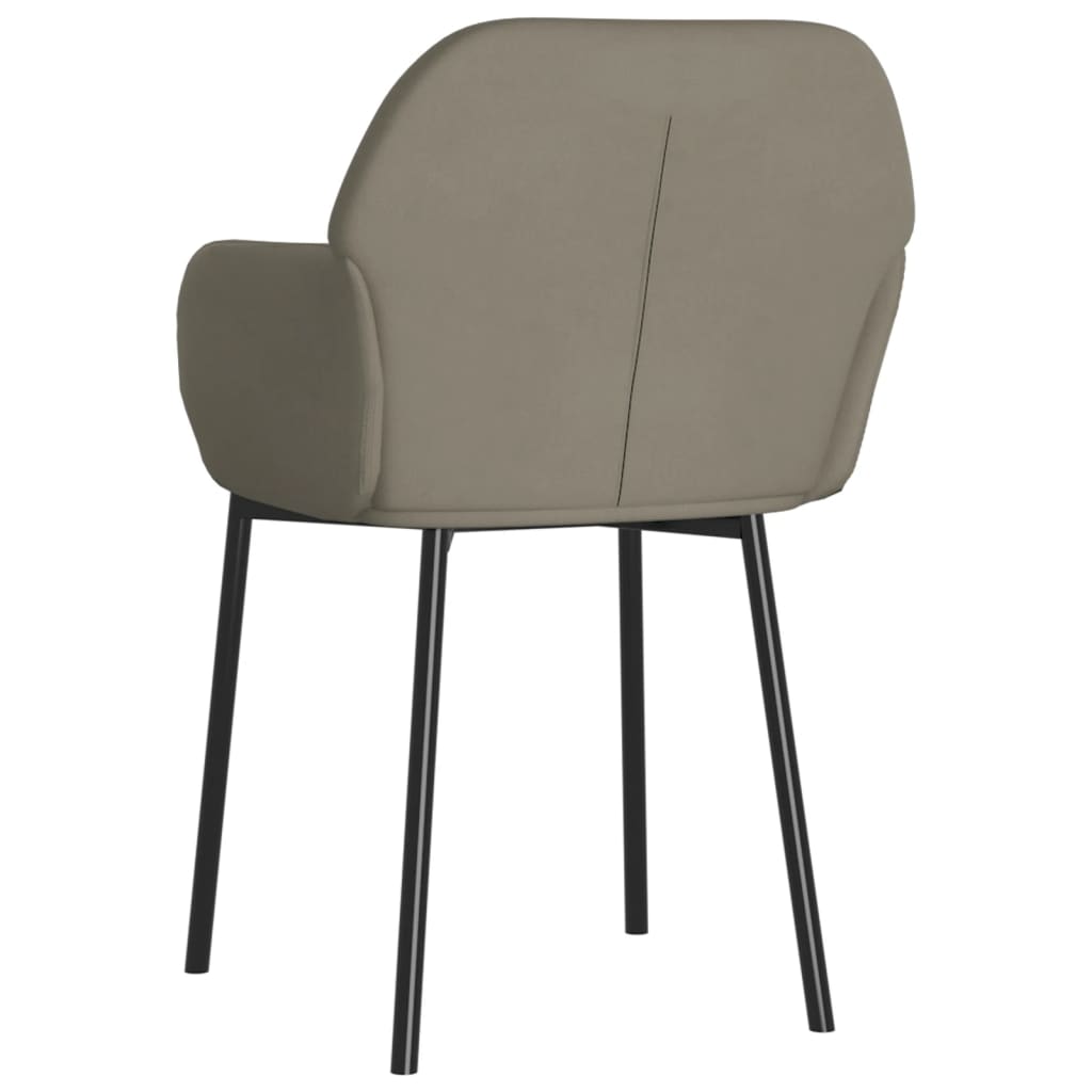 Eetkamerstoelen 2 st fluweel lichtgrijs - AllerleiShop