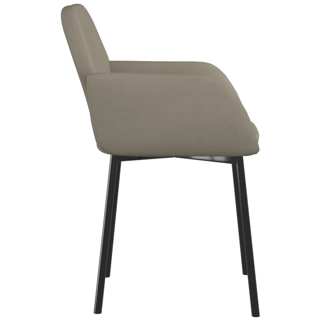 Eetkamerstoelen 2 st fluweel lichtgrijs - AllerleiShop