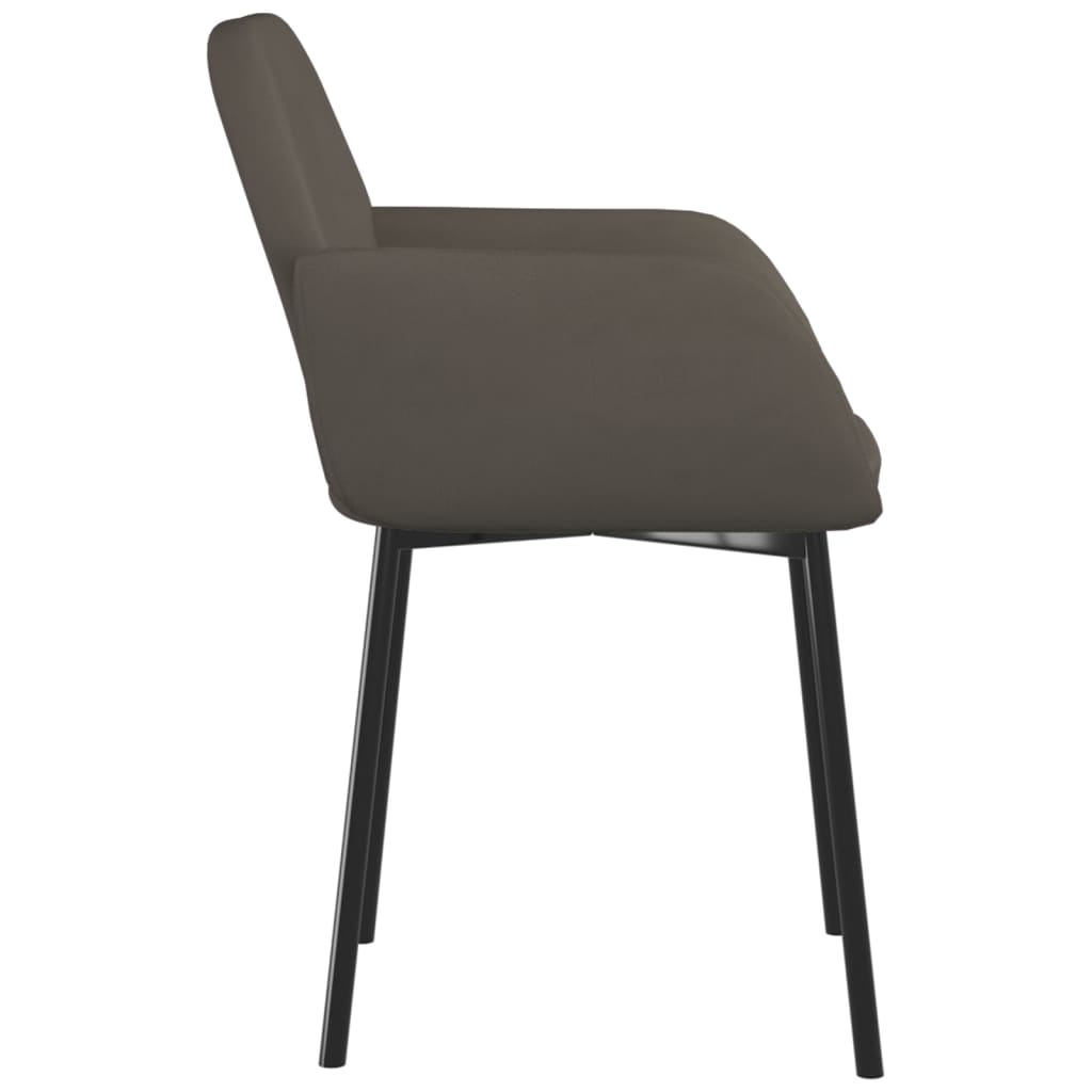 Eetkamerstoelen 2 st fluweel donkergrijs - AllerleiShop