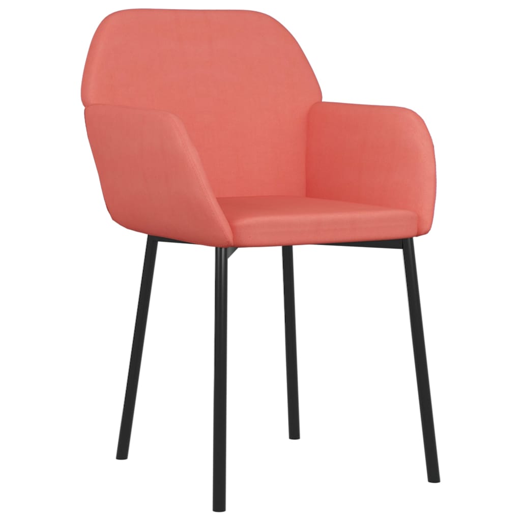 Eetkamerstoelen 2 st fluweel roze - AllerleiShop