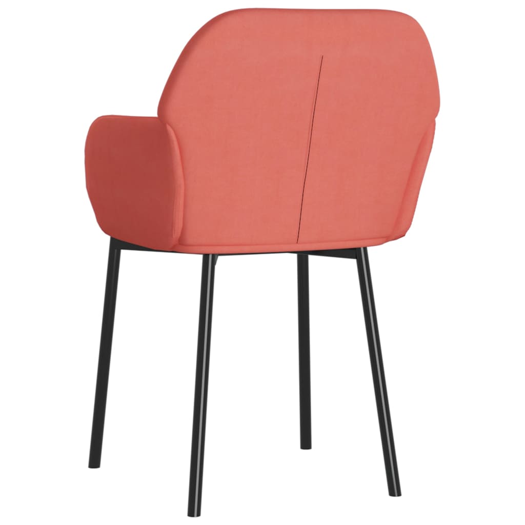 Eetkamerstoelen 2 st fluweel roze - AllerleiShop