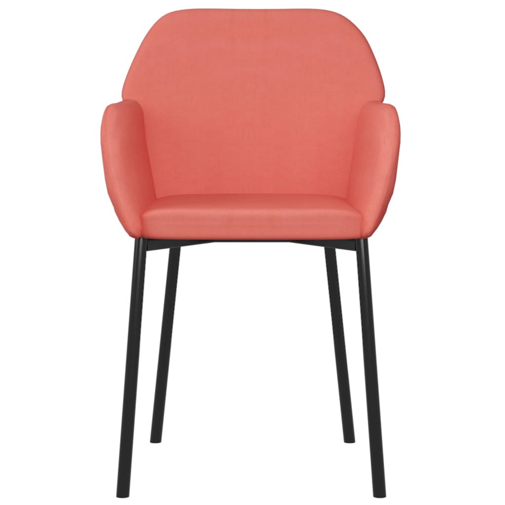 Eetkamerstoelen 2 st fluweel roze - AllerleiShop