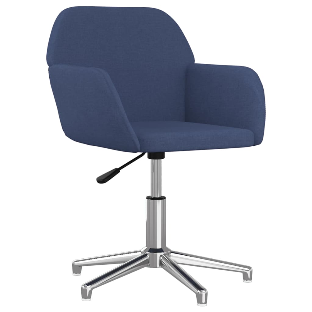 Kantoorstoel draaibaar stof blauw