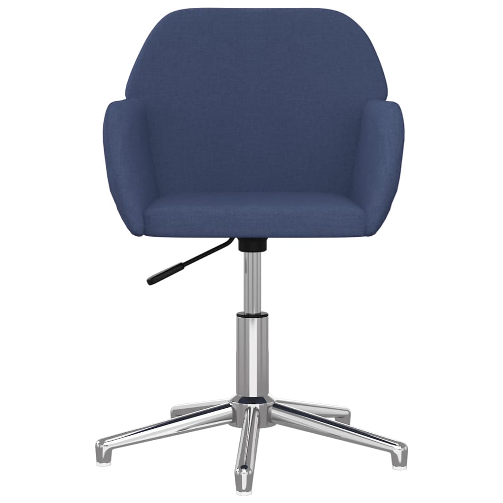 Kantoorstoel draaibaar stof blauw