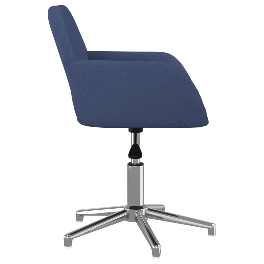Kantoorstoel draaibaar stof blauw