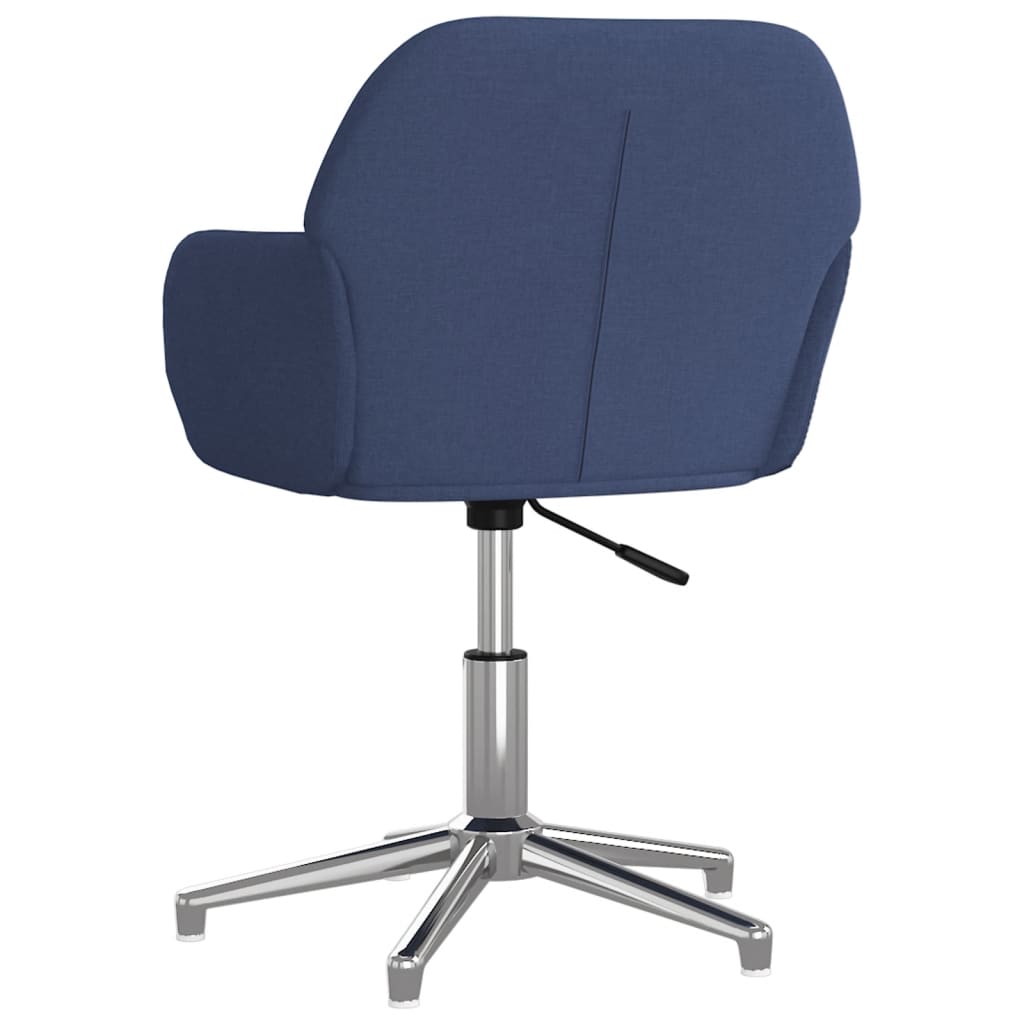 Kantoorstoel draaibaar stof blauw