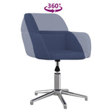 Kantoorstoel draaibaar stof blauw