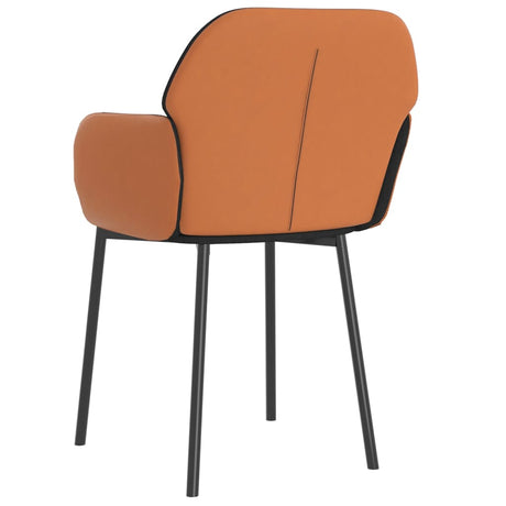 Eetkamerstoelen 2 st stof en kunstleer zwart - AllerleiShop