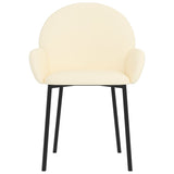 Eetkamerstoelen 2 st kunstleer crèmekleurig - AllerleiShop