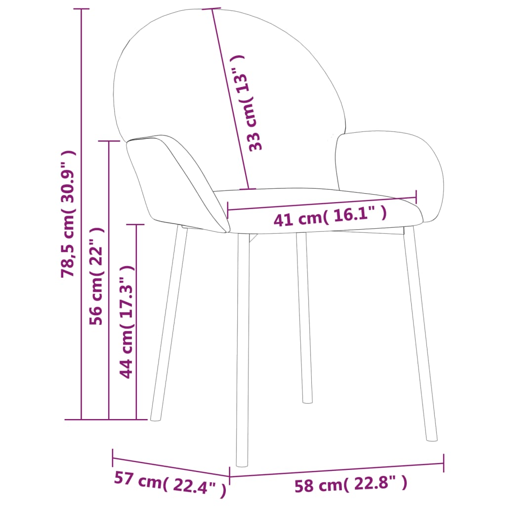 Eetkamerstoelen 2 st kunstleer crèmekleurig - AllerleiShop