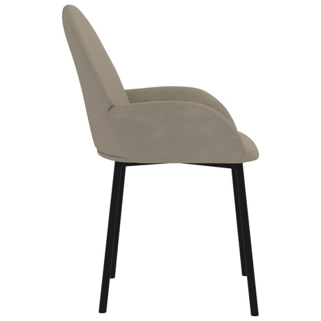 Eetkamerstoelen 2 st fluweel lichtgrijs - AllerleiShop