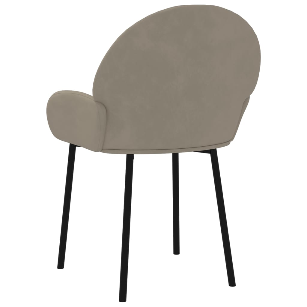 Eetkamerstoelen 2 st fluweel lichtgrijs - AllerleiShop