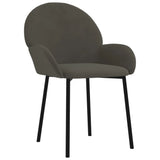 Eetkamerstoelen 2 st fluweel donkergrijs - AllerleiShop