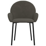 Eetkamerstoelen 2 st fluweel donkergrijs - AllerleiShop