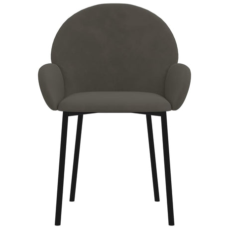 Eetkamerstoelen 2 st fluweel donkergrijs - AllerleiShop