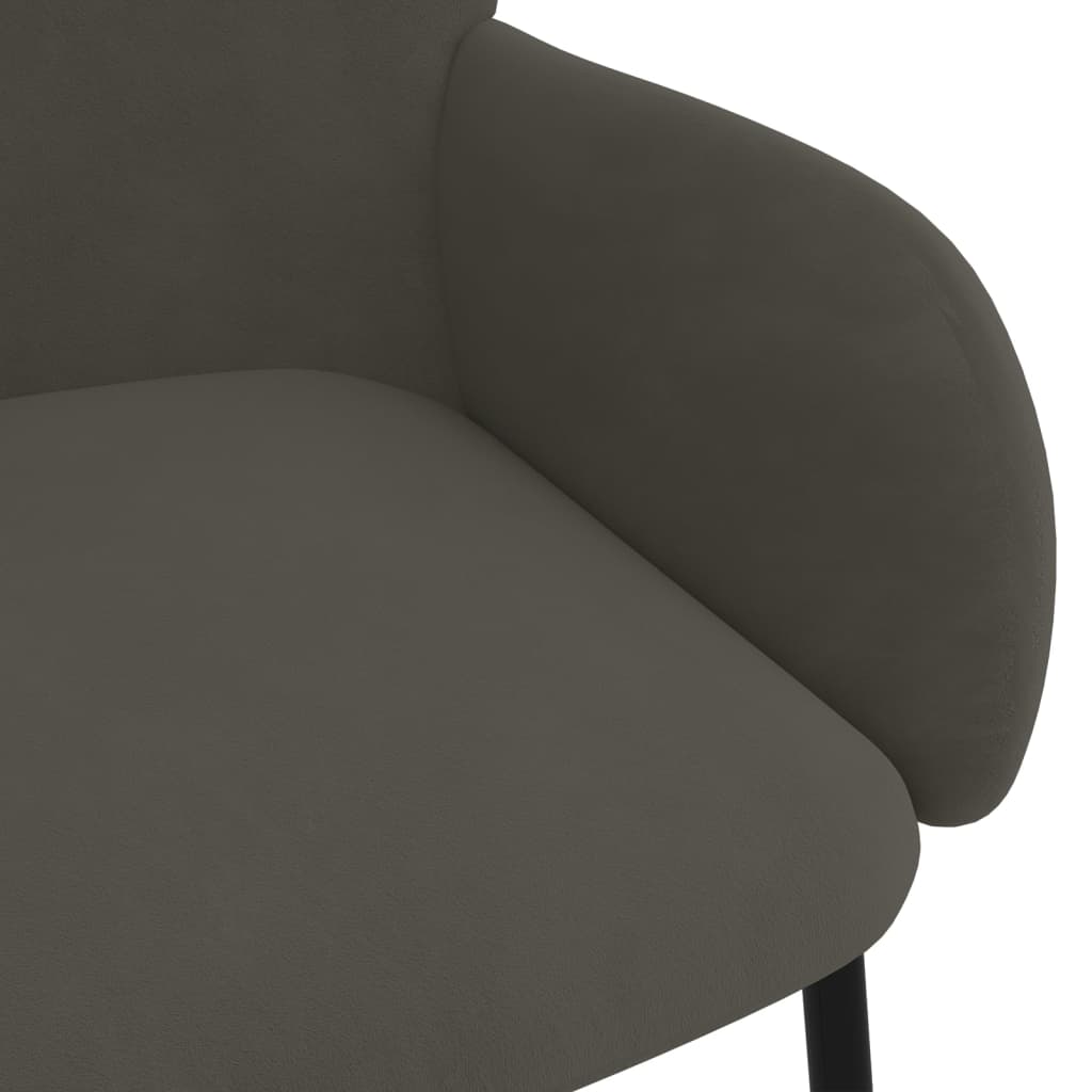 Eetkamerstoelen 2 st fluweel donkergrijs - AllerleiShop