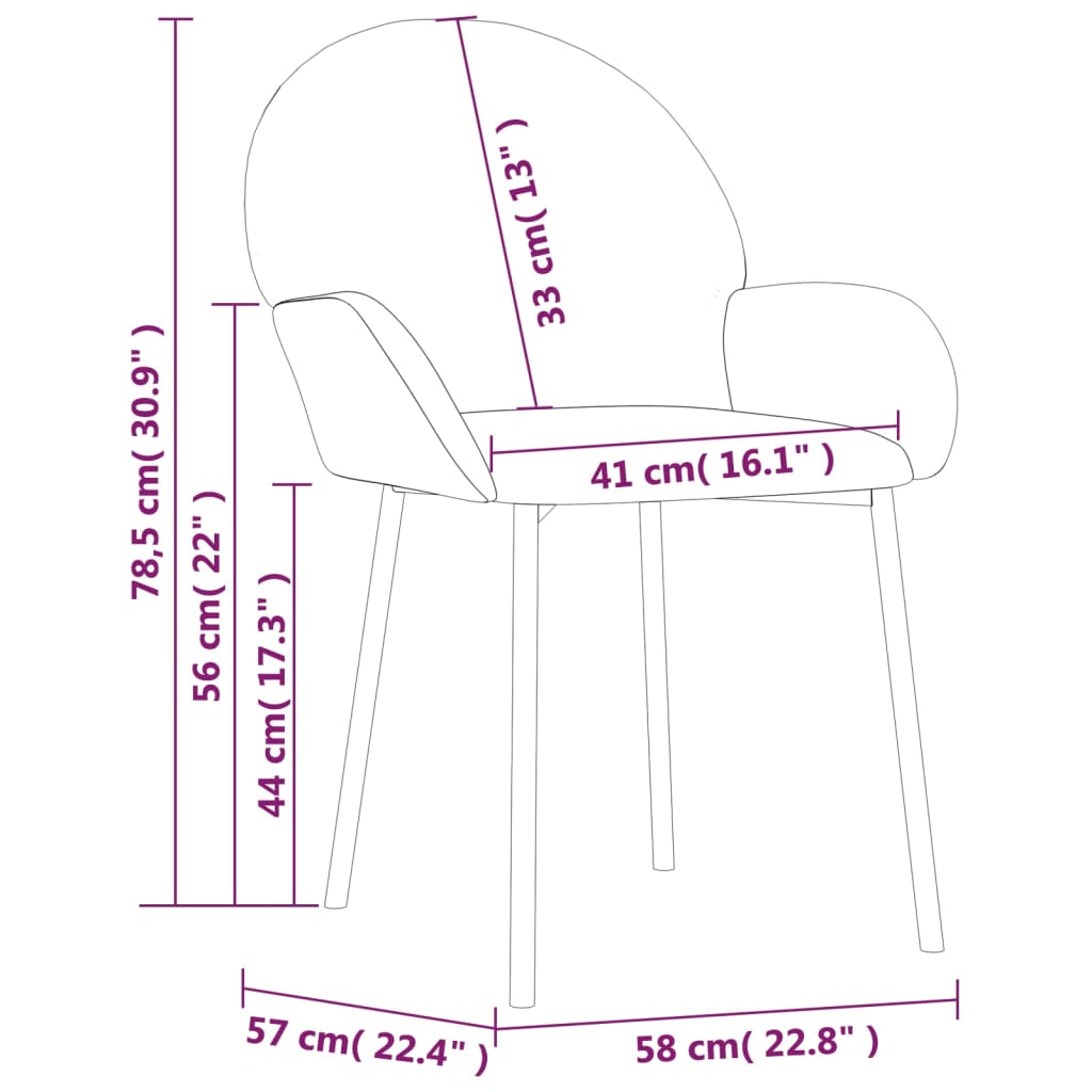 Eetkamerstoelen 2 st fluweel donkergrijs - AllerleiShop