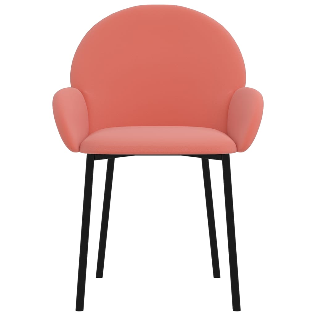 Eetkamerstoelen 2 st fluweel roze - AllerleiShop