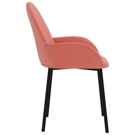 Eetkamerstoelen 2 st fluweel roze - AllerleiShop