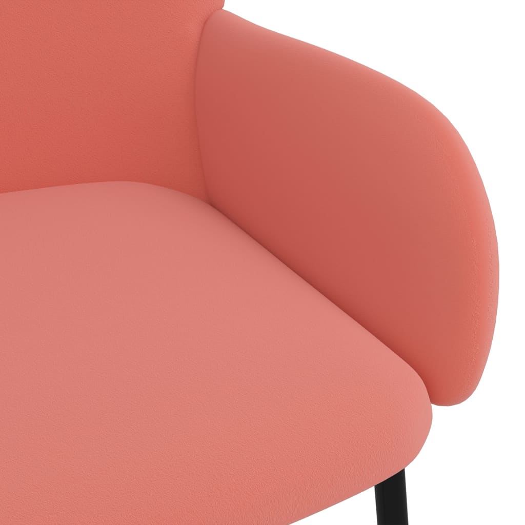 Eetkamerstoelen 2 st fluweel roze - AllerleiShop