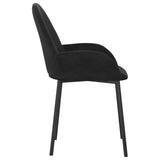 Eetkamerstoelen 2 st fluweel zwart - AllerleiShop