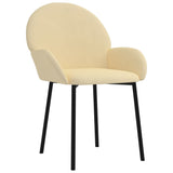 Eetkamerstoelen 2 st fluweel crèmekleurig - AllerleiShop