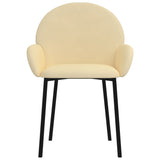 Eetkamerstoelen 2 st fluweel crèmekleurig - AllerleiShop