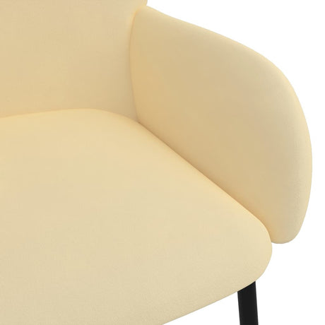 Eetkamerstoelen 2 st fluweel crèmekleurig - AllerleiShop