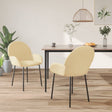 Eetkamerstoelen 2 st fluweel crèmekleurig - AllerleiShop