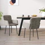 Eetkamerstoelen 2 st fluweel lichtgrijs - AllerleiShop