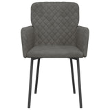 Eetkamerstoelen 2 st fluweel donkergrijs - AllerleiShop