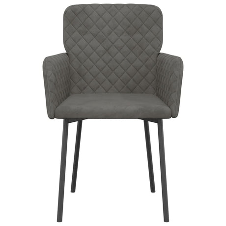 Eetkamerstoelen 2 st fluweel donkergrijs - AllerleiShop