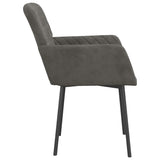 Eetkamerstoelen 2 st fluweel donkergrijs - AllerleiShop