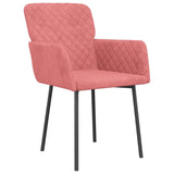 Eetkamerstoelen 2 st fluweel roze - AllerleiShop