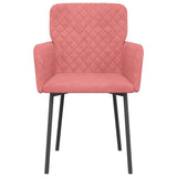 Eetkamerstoelen 2 st fluweel roze - AllerleiShop