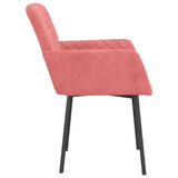 Eetkamerstoelen 2 st fluweel roze - AllerleiShop