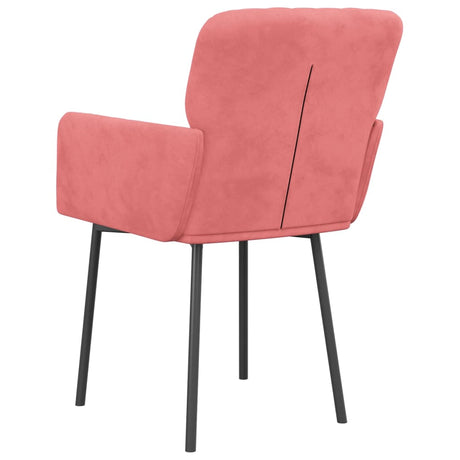 Eetkamerstoelen 2 st fluweel roze - AllerleiShop