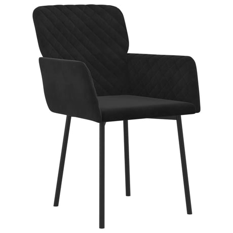 Eetkamerstoelen 2 st fluweel zwart - AllerleiShop